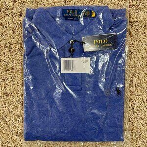 Polo Ralph Lauren Men's Classic Fit Long Sleeve Mesh Polo Shirt Blue, Size XL